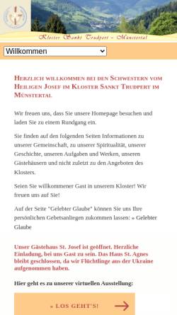 Vorschau der mobilen Webseite www.kloster-st-trudpert.de, Haus Sankt Josef