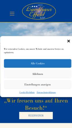 Vorschau der mobilen Webseite www.landhaus-effeld.de, Landhaus Effeld