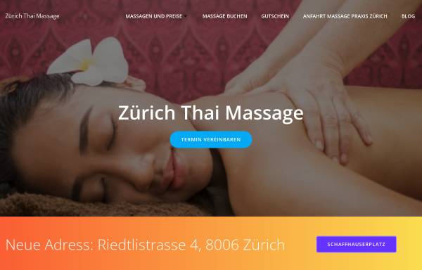 Vorschau von www.zurich-thai-massage.ch, Zurich Thai Massage