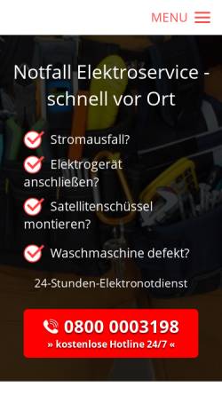 Vorschau der mobilen Webseite elektrotechnik-24h.de, Elektrotechnik 24h
