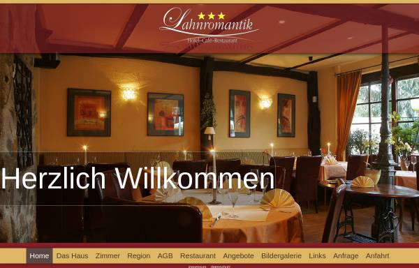 Vorschau von www.lahnromantik.de, Hotel-Restaurant-Café Lahnromantik