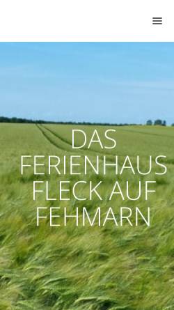 Vorschau der mobilen Webseite www.ferienhaus-fleck-fehmarn.de, Das Ferienhaus Fleck in Gammendorf auf Fehmarn