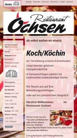Vorschau der mobilen Webseite www.ochsen-ds.de, Ochsen