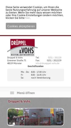 Vorschau der mobilen Webseite www.drueppel-vohs.de, Drüppel & Vohs