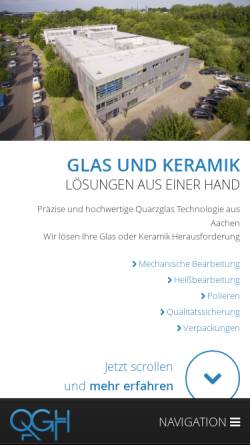Vorschau der mobilen Webseite www.quarzglas-heinrich.de, Quarzglas-Technologie Heinrich GmbH & Co. KG