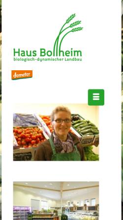 Vorschau der mobilen Webseite www.bollheim.de, Bollheimer Hofladen
