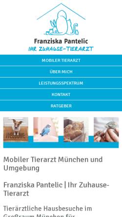 Vorschau der mobilen Webseite www.zuhause-tierarzt.de, Tierarzt Franziska Pantelic