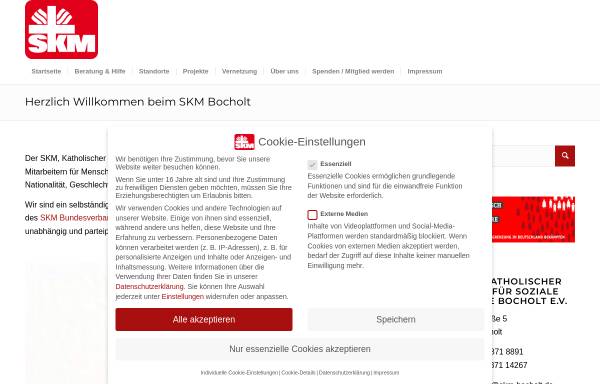 Vorschau von skm-bocholt.de, SKM – Katholischer Verein für soziale Dienste Bocholt e.V.