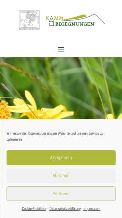 Vorschau der mobilen Webseite kammbegegnungen.de, Haus der Kammbegegnungen
