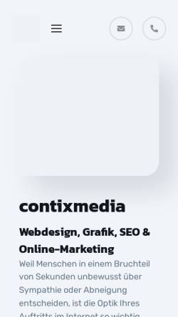 Vorschau der mobilen Webseite contixmedia.de, contix|media
