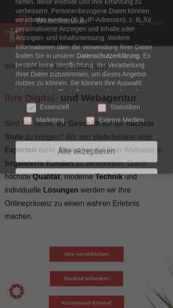 Vorschau der mobilen Webseite www.webchaniker.de, Webchaniker Inh. Daniel Wunderlich