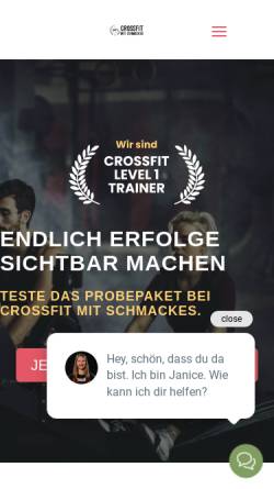 Vorschau der mobilen Webseite crossfitmitschmackes.de, CrossFit mit Schmackes