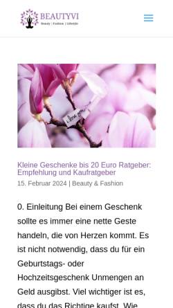 Vorschau der mobilen Webseite beautyvi.de, Beautyvi