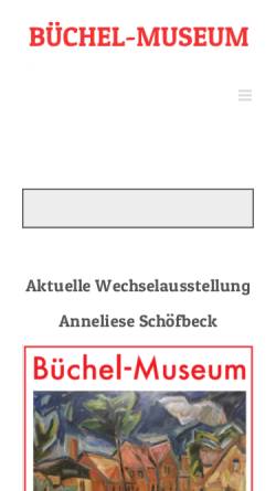 Vorschau der mobilen Webseite roteburg-buechelmuseum.de, Büchel-Museum
