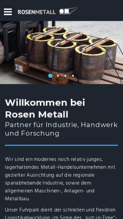 Vorschau der mobilen Webseite rosen-metall.de, Rosen Metall-Service GmbH