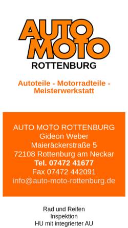 Vorschau der mobilen Webseite www.auto-moto-rottenburg.de, Auto Moto Rottenburg