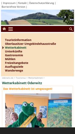 Vorschau der mobilen Webseite www.oderwitz.de, Gemeindeverwaltung Oderwitz