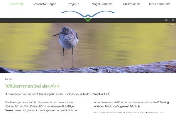 Vorschau von www.vogelschutz-suedtirol.it, Vogelschutz