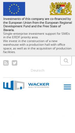 Vorschau der mobilen Webseite www.wacker-qs.de, Wacker Qualitätssicherung GmbH