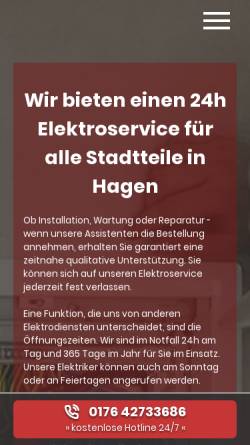 Vorschau der mobilen Webseite hagen-elektriker.de, Hagen-Elektriker