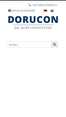 Vorschau der mobilen Webseite www.dorucon.de, DORUCON - DR. RUPP CONSULTING GmbH