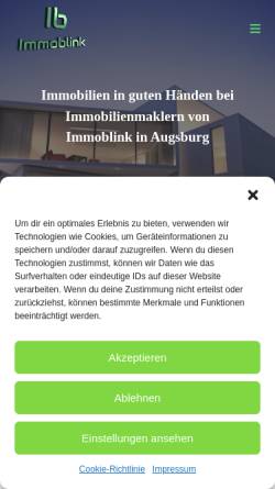 Vorschau der mobilen Webseite www.immoblink.de, Immoblink