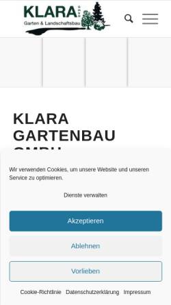 Vorschau der mobilen Webseite klaragmbh.com, Klara Gartenbau GmbH
