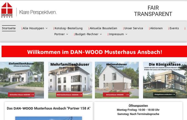 Vorschau von www.danwoodhaus.de, DAN-Wood Musterhaus Ansbach