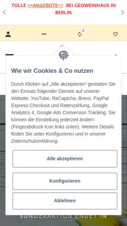 Vorschau der mobilen Webseite geoweinhaus.de, Geoweinhaus