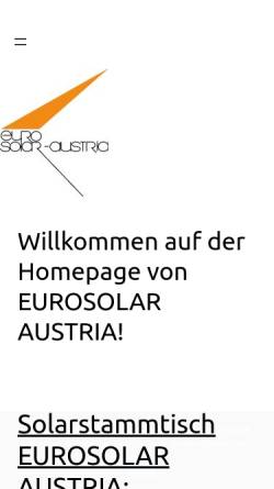 Vorschau der mobilen Webseite www.eurosolar.at, Eurosolar Austria