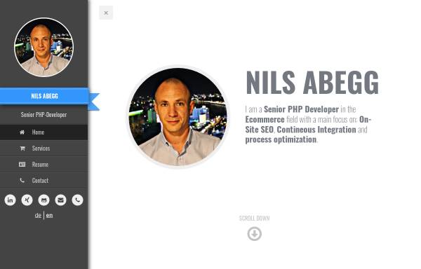 Vorschau von nilsabegg.com, Shopware Freelancer Nils Abegg