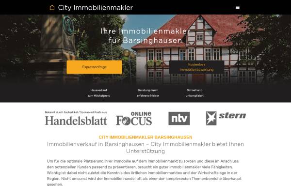 Vorschau von immobilienmaklerbarsinghausen.de, City Immobilienmakler GmbH Barsinghausen
