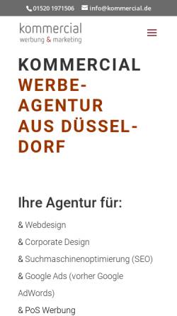 Vorschau der mobilen Webseite kommercial.de, Kommercial