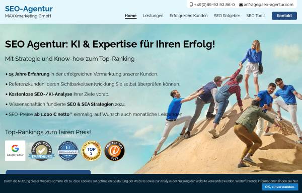 Vorschau von www.seo-agentur.com, SEO Agentur - MAXXmarketing GmbH