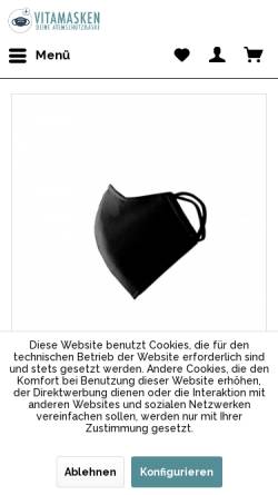 Vorschau der mobilen Webseite vitamasken.de, The Xchange International Trading e.K.