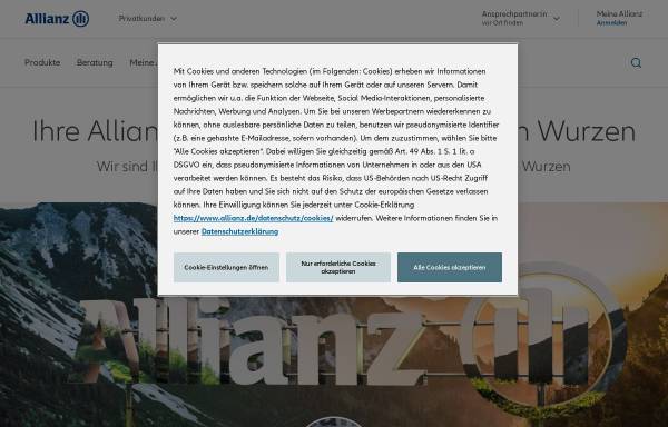 Vorschau von vertretung.allianz.de, Allianz Versicherung Spiegel und Spiegel GbR