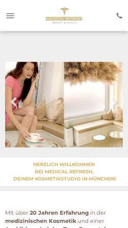 Vorschau der mobilen Webseite www.medical-refresh.de, Medical Refresh Beauty & Health