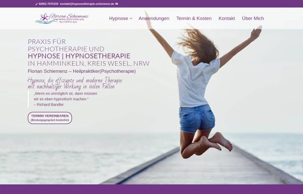 Vorschau von www.hypnosetherapie-schiemenz.de, Praxis für Psychotherapie und Hypnose - Florian Schiemenz