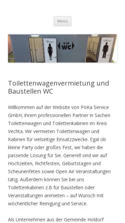 Vorschau der mobilen Webseite toilettenwagen-vechta.de, Toilettenwagen Vechta