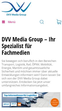 Vorschau der mobilen Webseite www.dvvmedia-shop.de, DVV Media Group GmbH