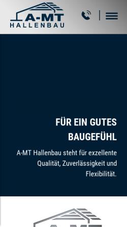 Vorschau der mobilen Webseite www.a-mt.de, A-MT Hallenbau GmbH