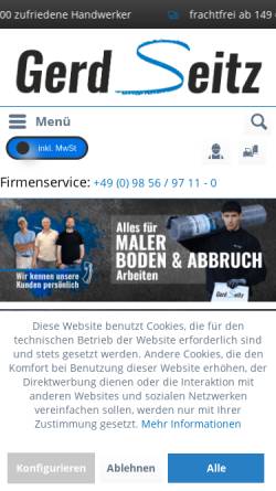 Vorschau der mobilen Webseite www.gerd-seitz.de, Gerd Seitz GmbH