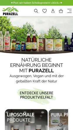 Vorschau der mobilen Webseite purazell.de, Purazell GmbH