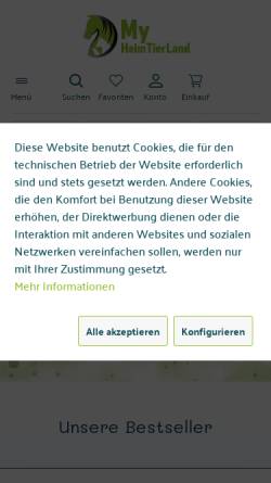 Vorschau der mobilen Webseite www.myheimtierland.com, HeimTierLand 24 GmbH & Co. KG