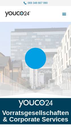 Vorschau der mobilen Webseite youco24.de, Youco24 Vorratsgesellschaften GmbH