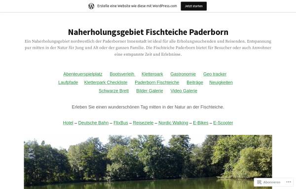 Fischteiche Paderborn Naherholungsgebiet