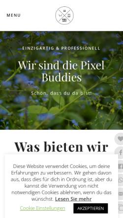 Vorschau der mobilen Webseite pixel-buddies.de, Pixel Buddies