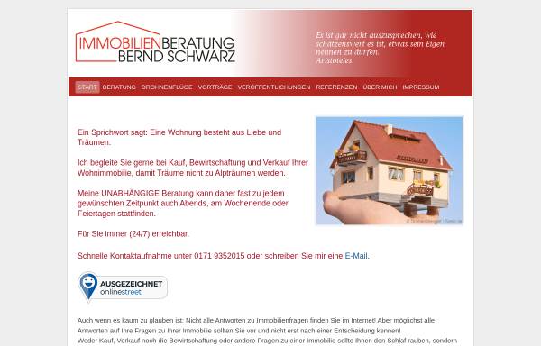 Vorschau von schwarz-beratung.de, Immobilienberatung Bernd Schwarz