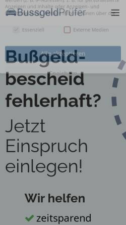 Vorschau der mobilen Webseite bussgeldpruefer.com, Bussgeldprüfer.com (GDB L-Tech)