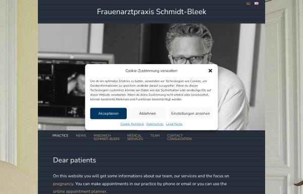 Vorschau von www.schmidt-bleek.de, Frauenarzt Friedrich Schmidt-Bleek